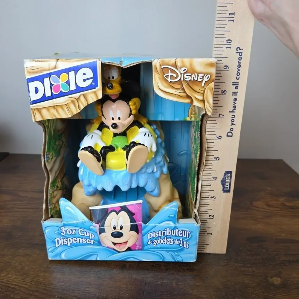 DS Vintage Y2K‎ 2003 Dixie Cup Disney Mickey Pluto Cup Dispenser Holder Bathroom